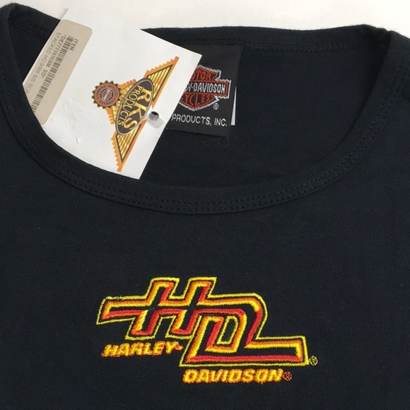 Harley Davidson crop top ,new with tags 100% cotton - Picture 2 of 5